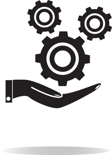 Install and support icon on white background vector image