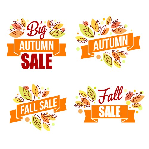 Autumn Leaves Background Vector Image