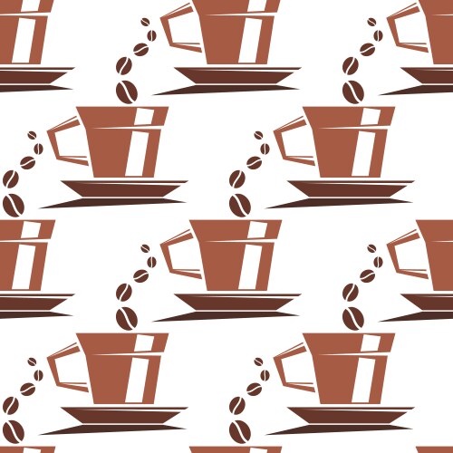 Coffee drinks seamless pattern background Vector Image