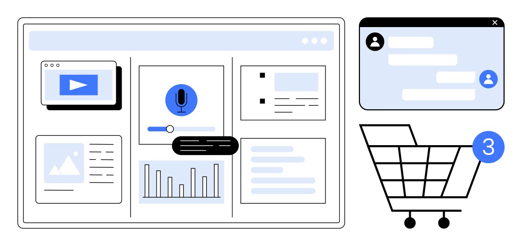 Digital dashboard display with web browser vector image