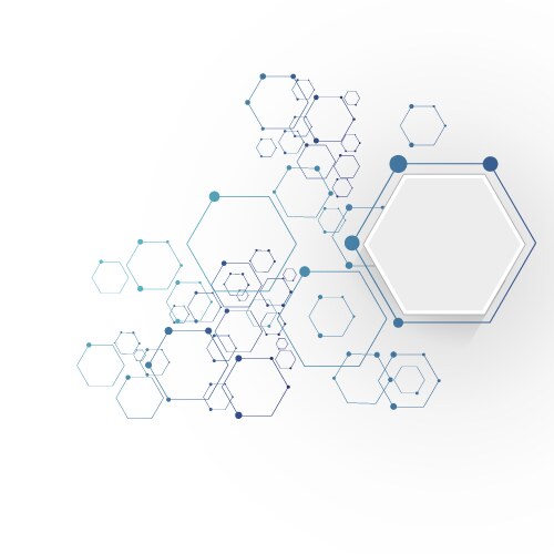 molecular connection structure vector image