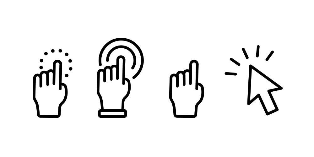 Pointer cursor computer mouse icon clicking vector image