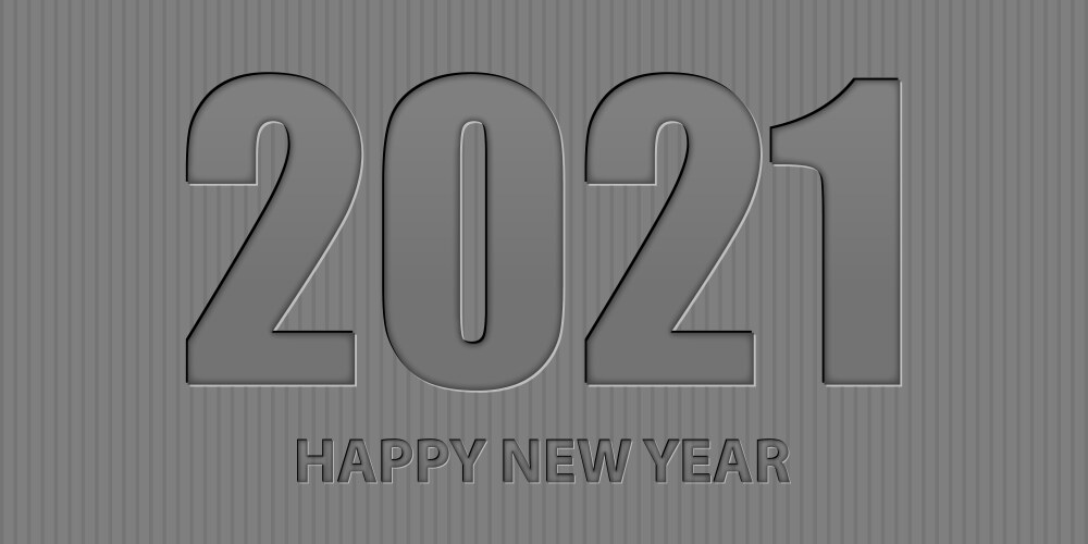 Happy new year minimalistic background vector image