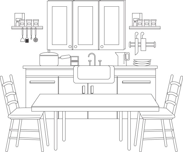 Kitchen Line Art Vector Images (over 96,000)