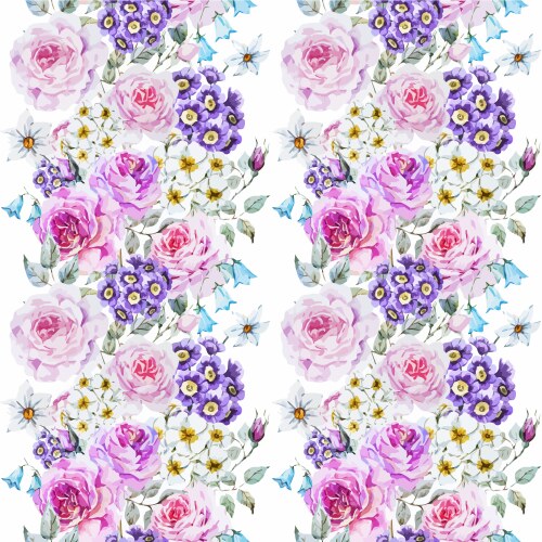 Watercolor Floral Pattern Vector Image