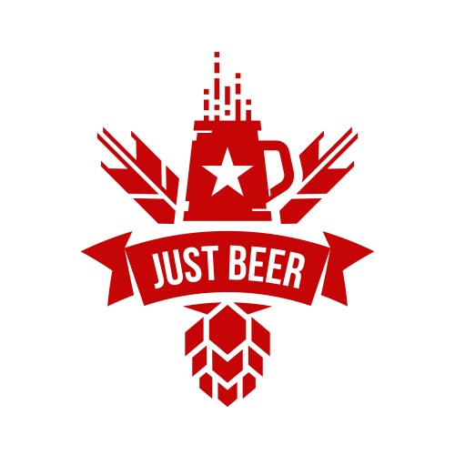 Modern Round Beer Logo Vector Image