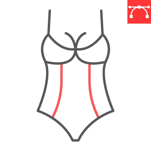 Sexy lingerie line icon vector image