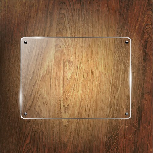 Wooden Shelf with Glass Surface Vector Image