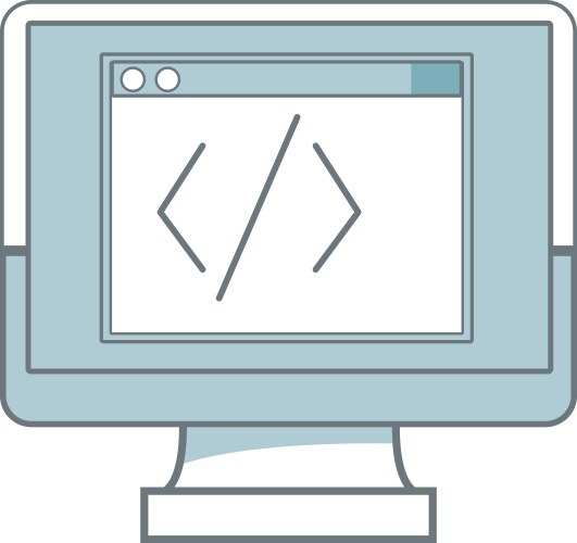 Screen monitor computer coding programmer vektorbild
