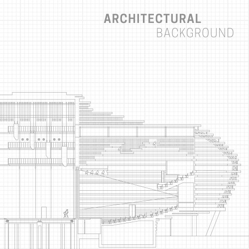 Blueprint architectural background Royalty Free Vector Image