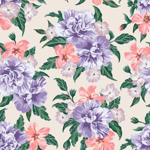 Floral Tropical Pattern Vector Image