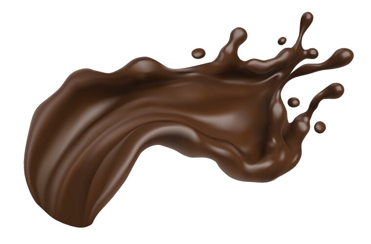 chocolate fluid splash crown vector