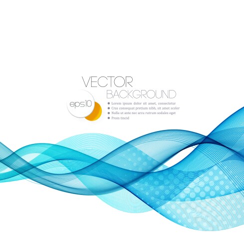 Smooth wave stream line abstract header layout vector image