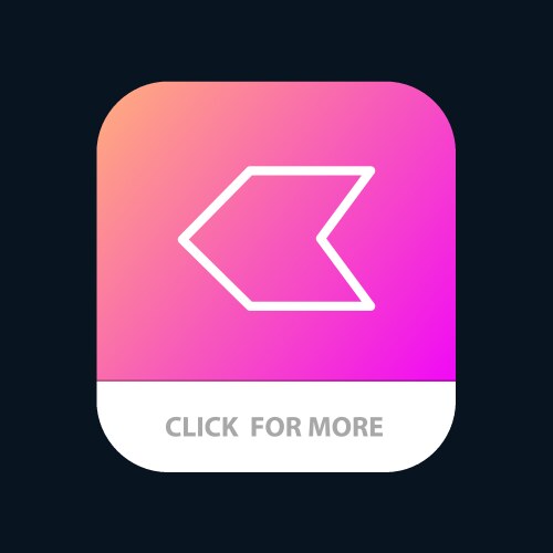 Arrow pointer left mobile app button android vektorbild