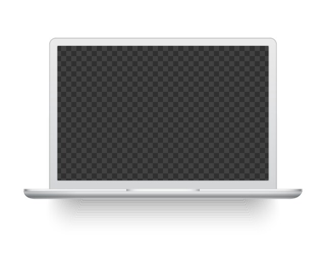 white laptop mockup electronics device vector image