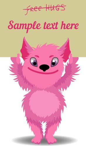 Cute cartoon monster vector image