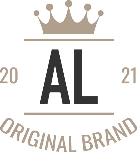 Initial letter al king logo design template Vector Image