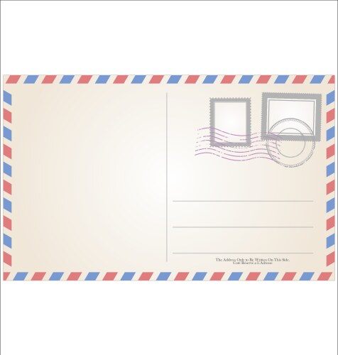 Vintage Postcard Template Vector Image