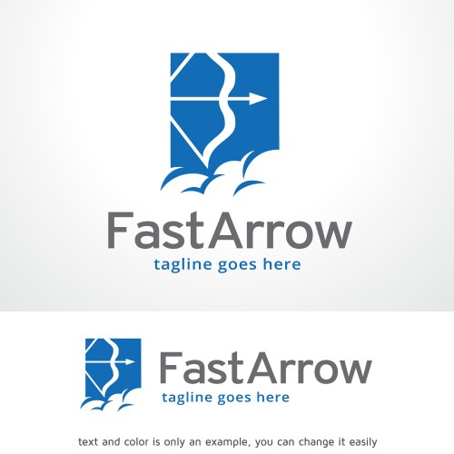 Arrow logo template vector image