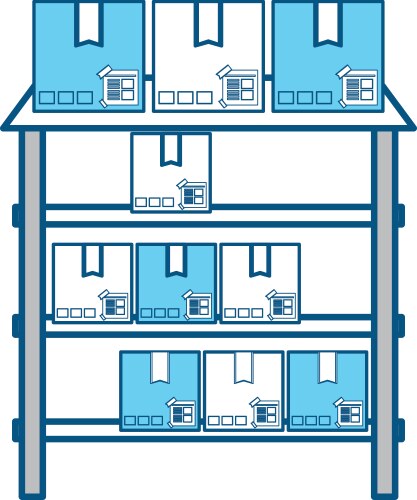 carton boxes icon vector