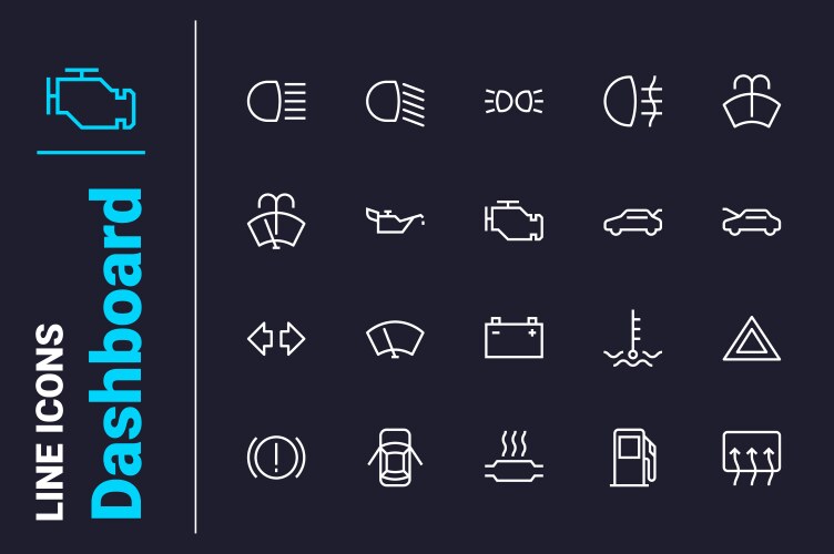 Colorful car dashboard interface and indicators Vector Image