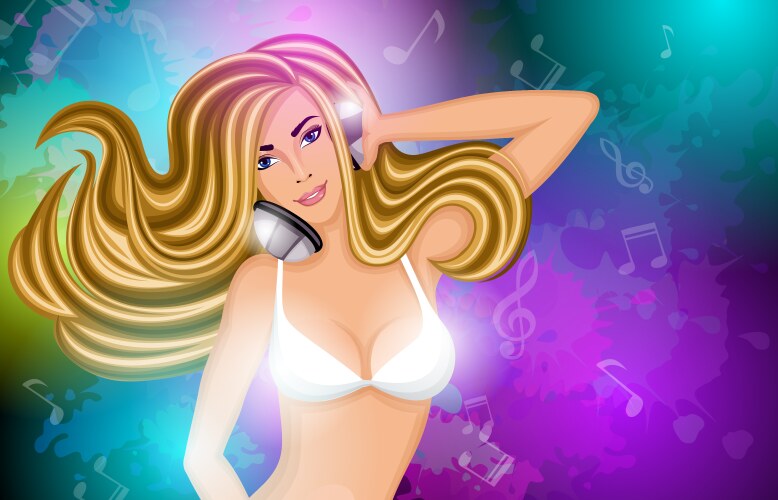 nightlife sexy girl poster vector image