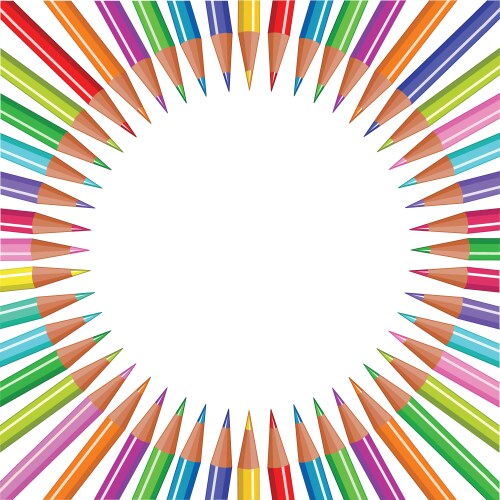 Back to school color pencils background Royalty Free Vector