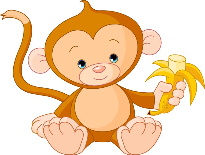 Baby monkey Royalty Free Vector Image - VectorStock