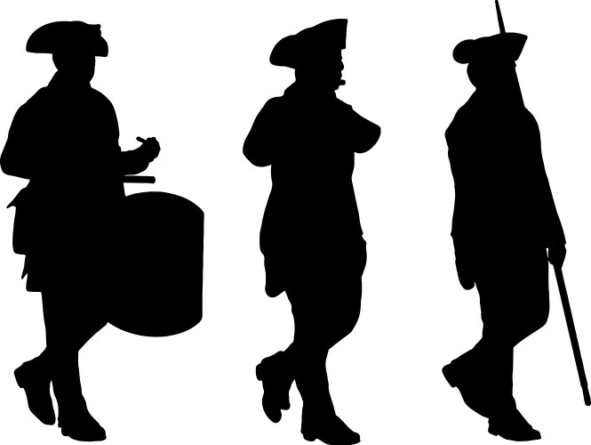 American Revolutionary War Soldiers Vector Image