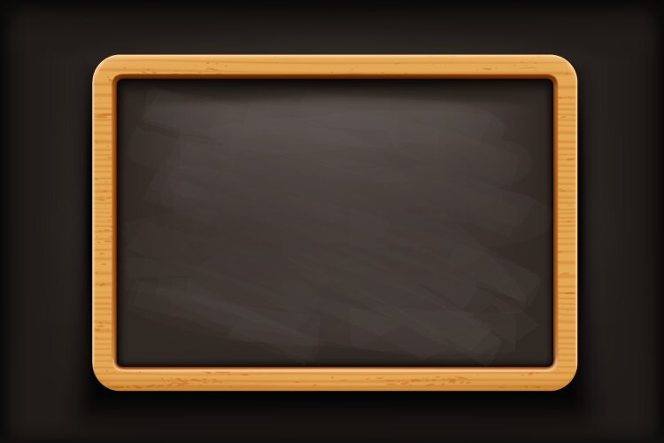 realistic black blackboard with shadow vector image