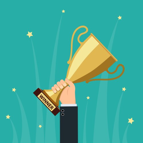 Gold cup winner Royalty Free Vector Image - VectorStock