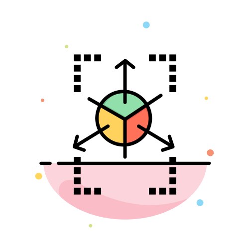 Prototype grid database chart abstract flat color vektorbild