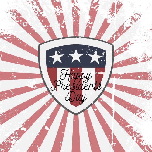 Happy presidents day shield sign Vector Image