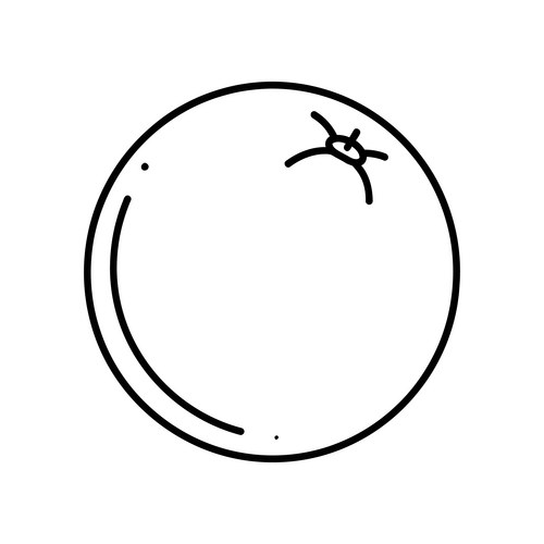 A simple sketch of crescent moon with small Vector Image