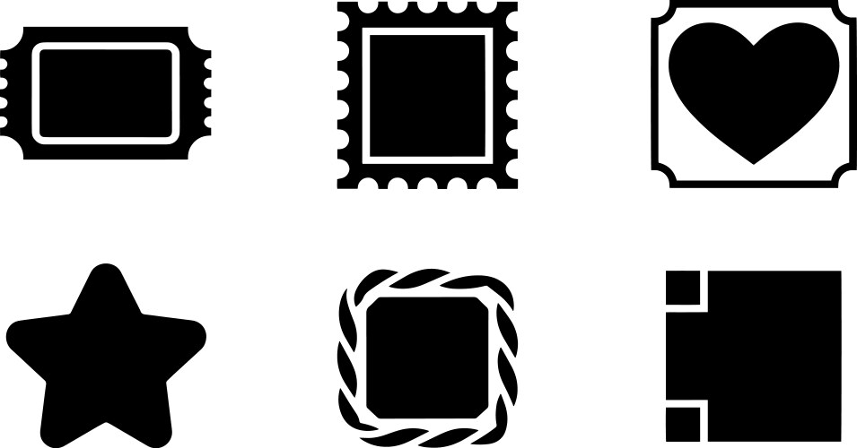 Decorative Frame & Border Icons Vector Image