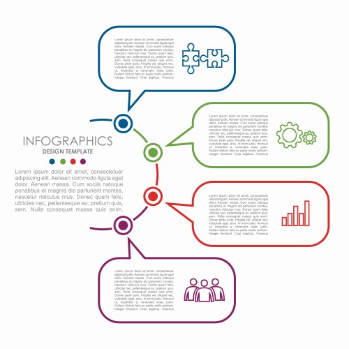 6 steps infographic timeline design template Vector Image