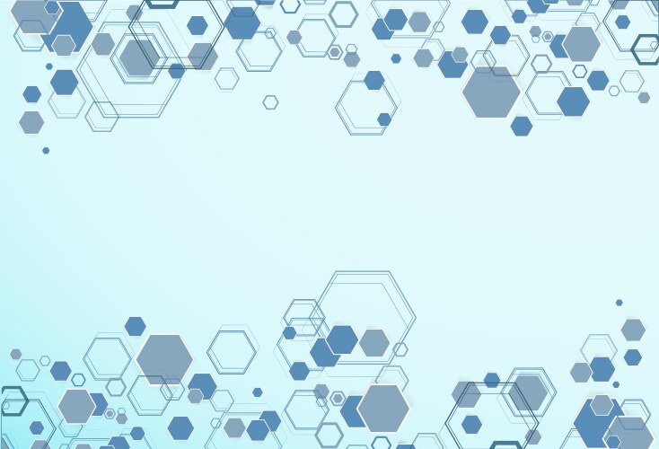 Abstract hexagonal structures vector image