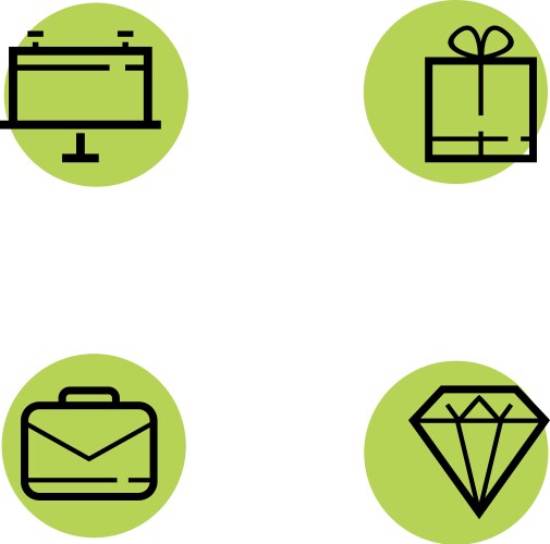 Creative line icon set for web design Royalty Free Vector