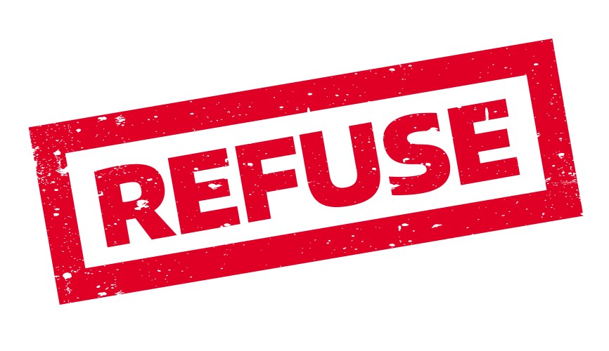 Refuse Sample Picture Refuse rubber stamp Royalty Free Vector Image - VectorStock