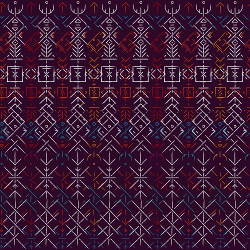 Viking sign seamless pattern Royalty Free Vector Image