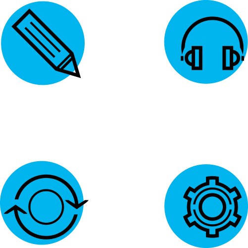 Creative line icon set for web design Royalty Free Vector