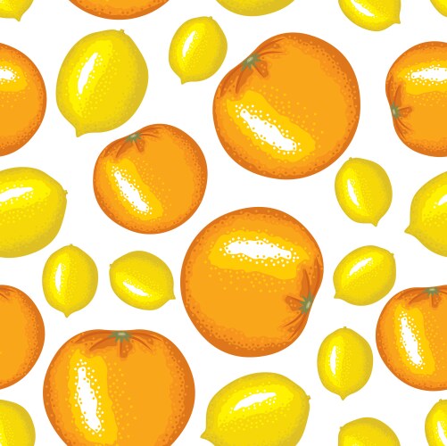 Citrus background with oranges seamless pattern Vector Image