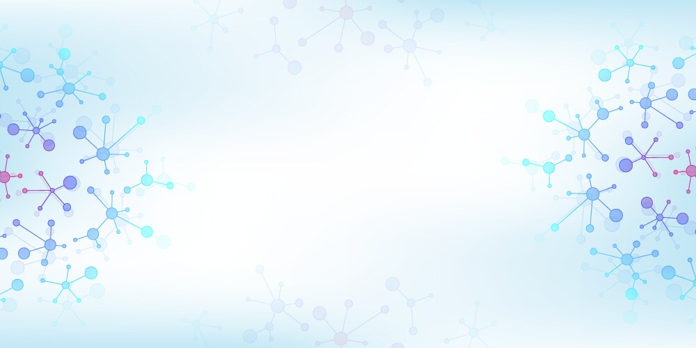 Molecular abstract structure background vector image