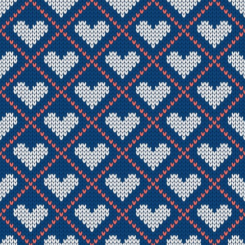 Knitting realistic texture seamless pattern white Vector Image
