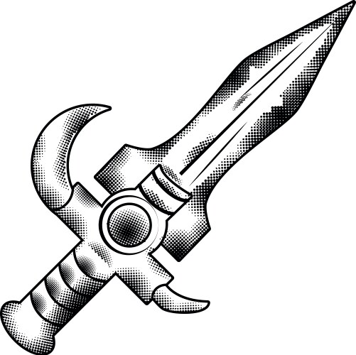 Dagger tattoo style Vector Image