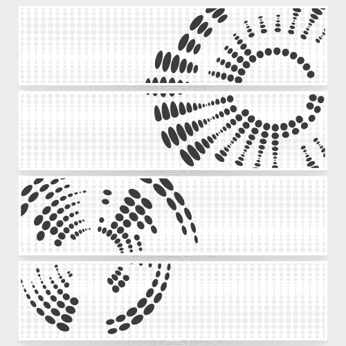 Web banners set of header layout templates circle vector image