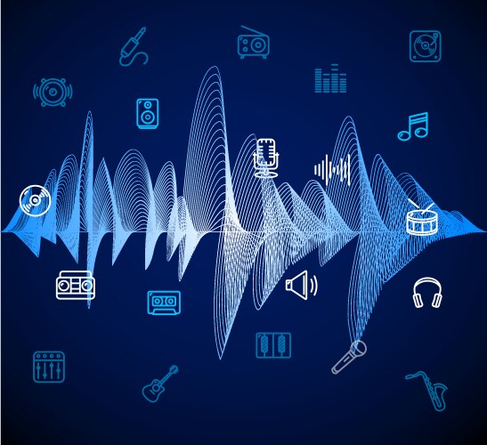 Music background concept vector image