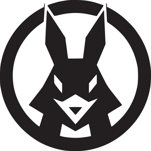 Rabbit - minimalist and flat logo Royalty Free Vector Image