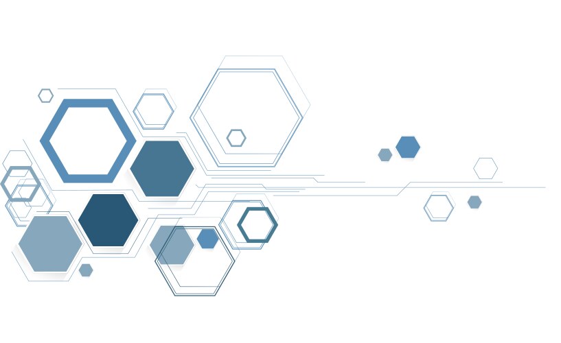 Abstract hexagonal structures vector image