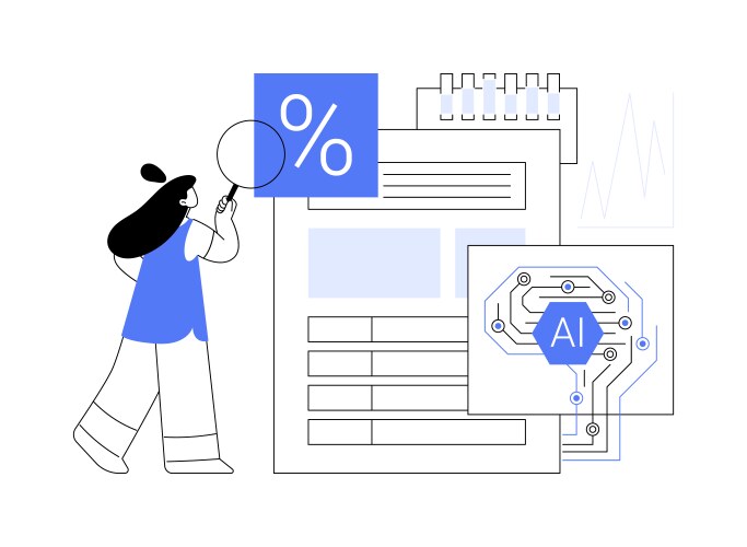 Ai-driven credit risk assessment abstract concept vector image